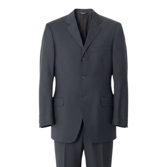 Dolce & Gabbana Suit Set Tailored Jacket Trousers Stripe Gray Wool