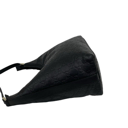 Gucci Guccissima GG Log Pattern Leather Shoulder Bag Mini Tote Black — view 5