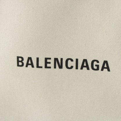 Balenciaga Navy Cabas Canvas Leather Handbag Black Light Gray — view 8
