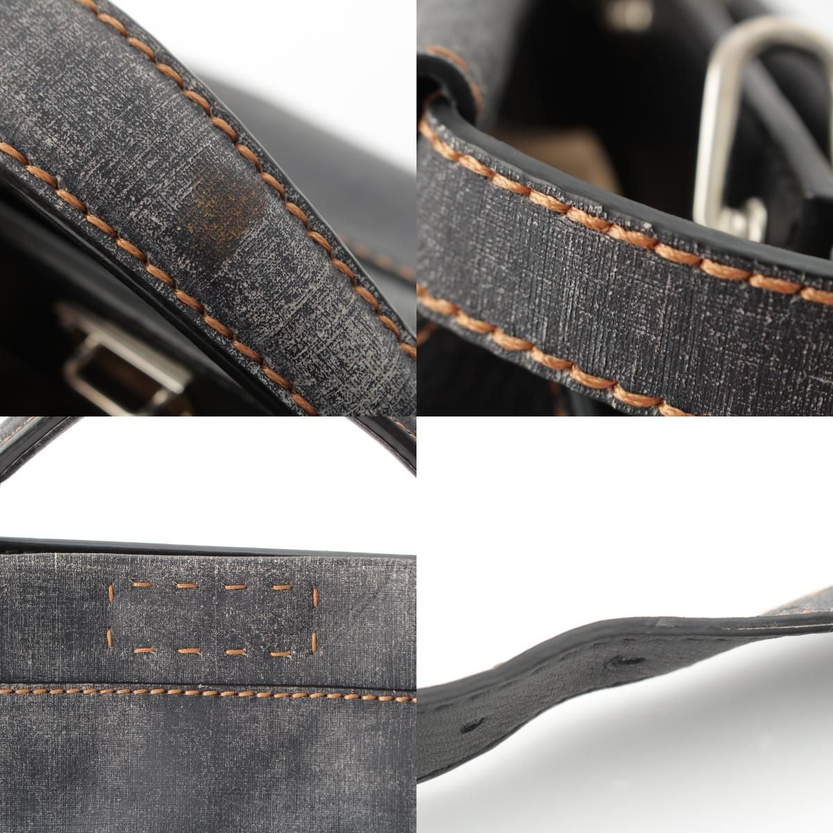 Fendi Peekaboo Leather 2-Way Shoulder Business Bag Indigo — view 8