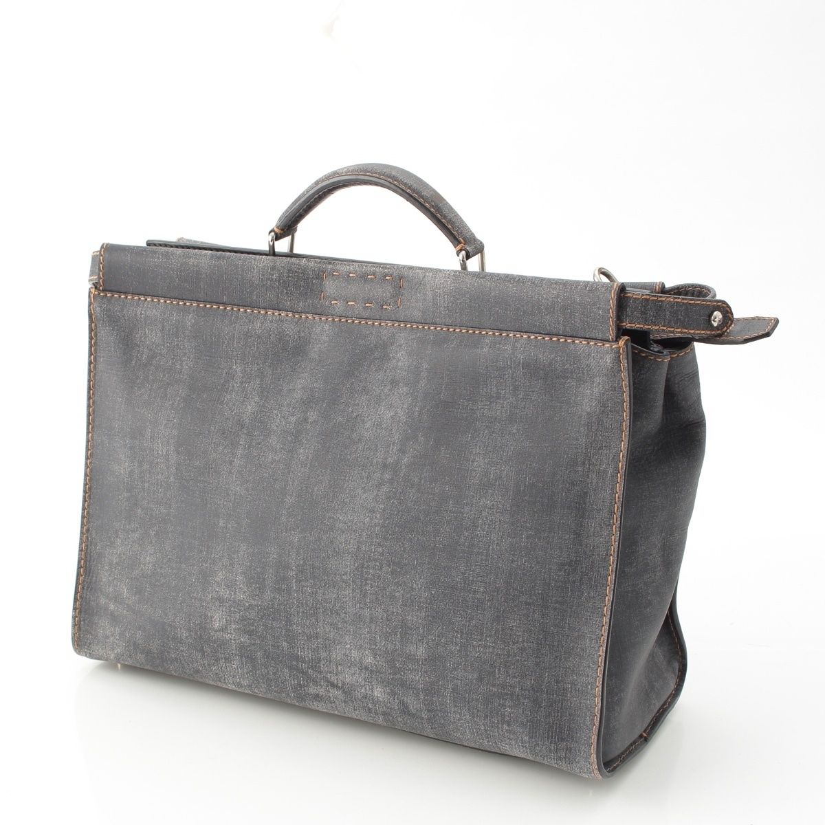 Fendi Peekaboo Leather 2-Way Shoulder Business Bag Indigo — view 2