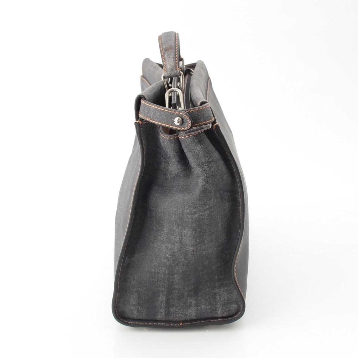 Fendi Peekaboo Leather 2-Way Shoulder Business Bag Indigo — view 3