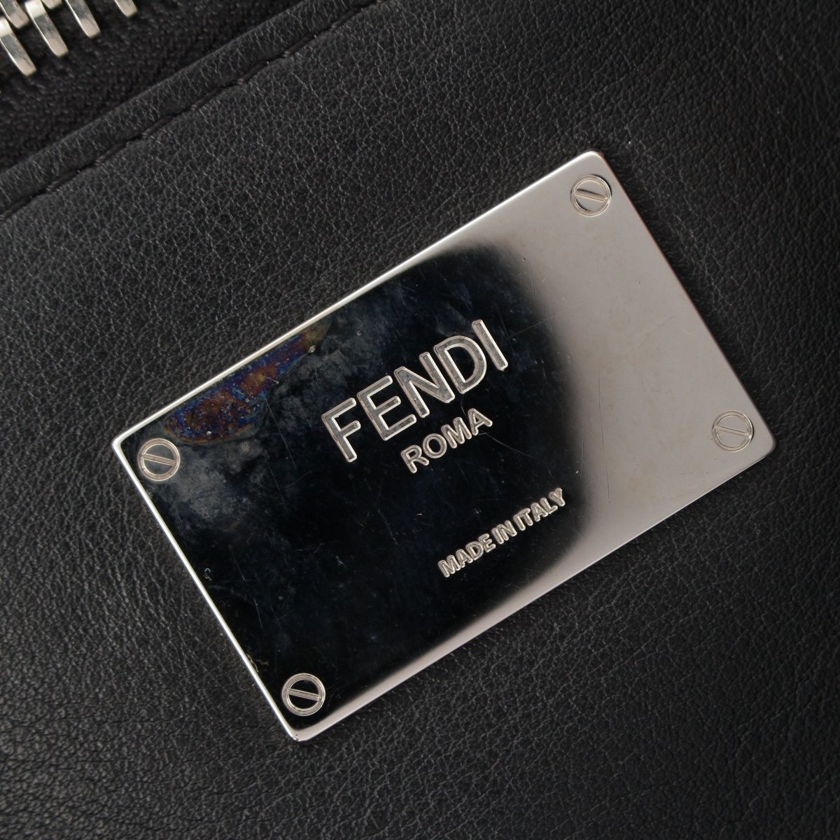 Fendi Peekaboo Leather 2-Way Shoulder Business Bag Indigo — view 7