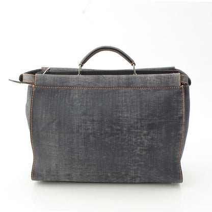 Fendi Peekaboo Leather 2-Way Shoulder Business Bag Indigo — view 4