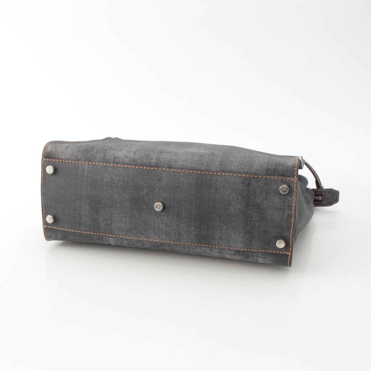 Fendi Peekaboo Leather 2-Way Shoulder Business Bag Indigo — view 5