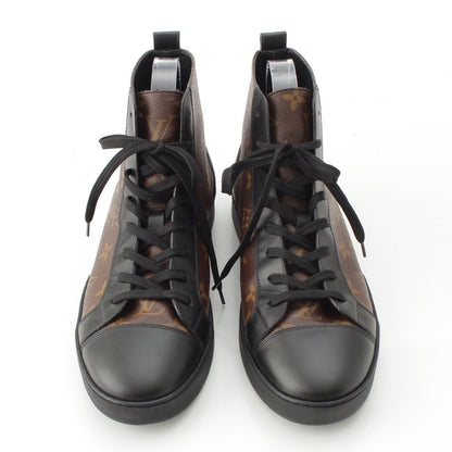 Louis Vuitton Matchup Monogram Line High-Top Sneakers Black Brown 6.5 — view 2