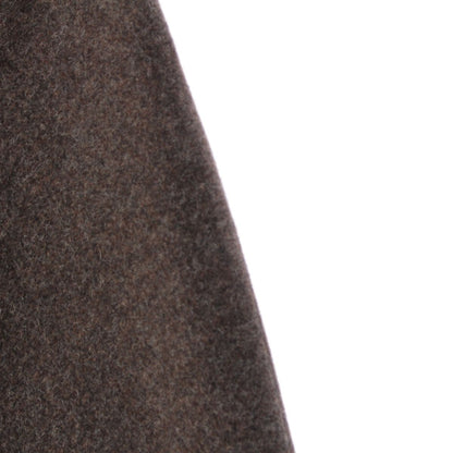 Miu Miu Wool Melton Back Logo Midi Skirt Dark Brown Mocha 38 — view 4