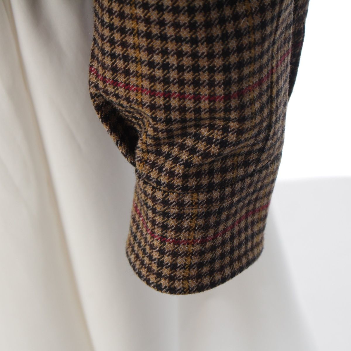 Miu Miu Houndstooth Logo Oversize Jacket Brown 36 — view 6