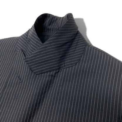Gucci Tom Ford Era Peak Lapel Suit Set Tailored Jacket Trousers Stripe Gray — view 5