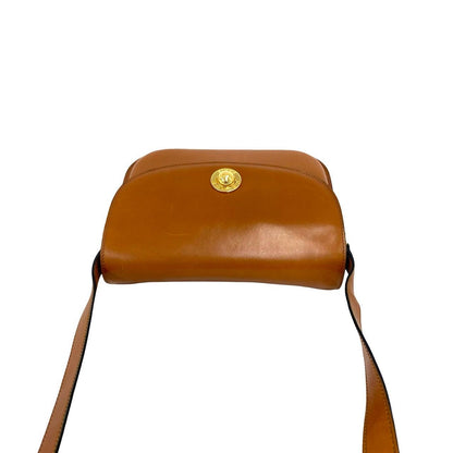 Celine Vintage Logo Star Ball Leather Shoulder Bag Pochette Brown — view 4