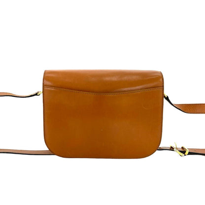 Celine Vintage Logo Star Ball Leather Shoulder Bag Pochette Brown — view 3