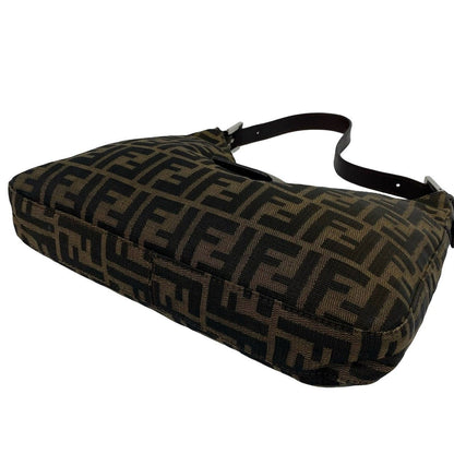 Fendi Vintage Zucca FF Pattern Canvas Leather Shoulder Bag Brown — view 8