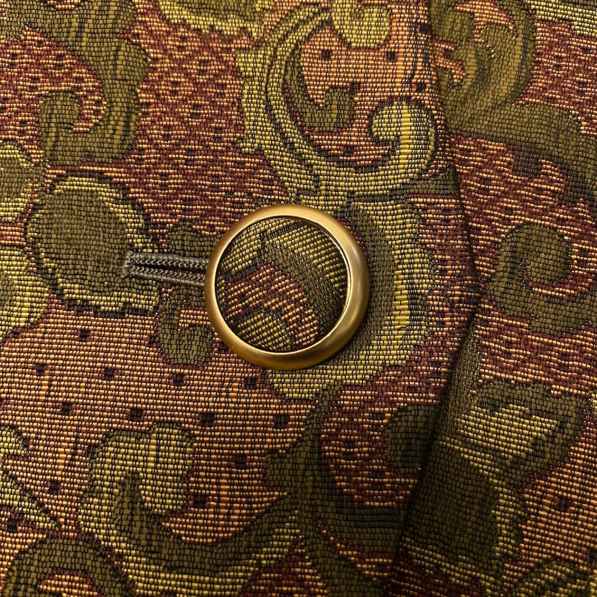 Dior Collarless Jacket All Over Print Gold Button Multicolor M — view 5