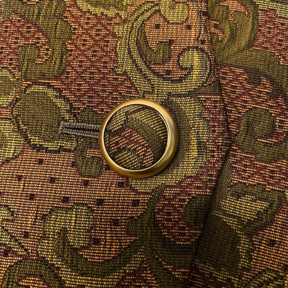 Dior Collarless Jacket All Over Print Gold Button Multicolor M — view 5