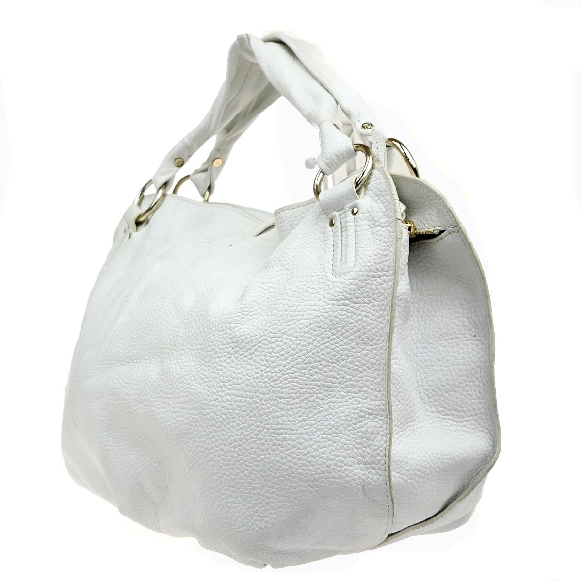 Celine Bittersweet Handbag White Leather — view 3