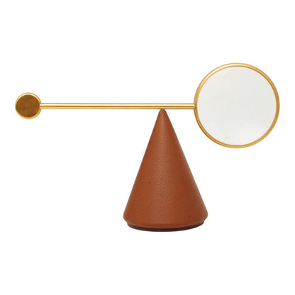 Hermes Equilivre D'hermes Interior Object Ornament Gold Brown Plated Leather — view 3