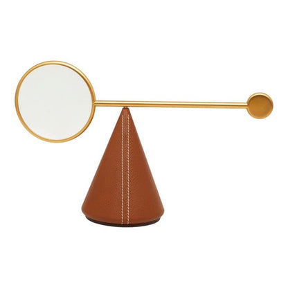 Hermes Equilivre D'hermes Interior Object Ornament Gold Brown Plated Leather — view 2