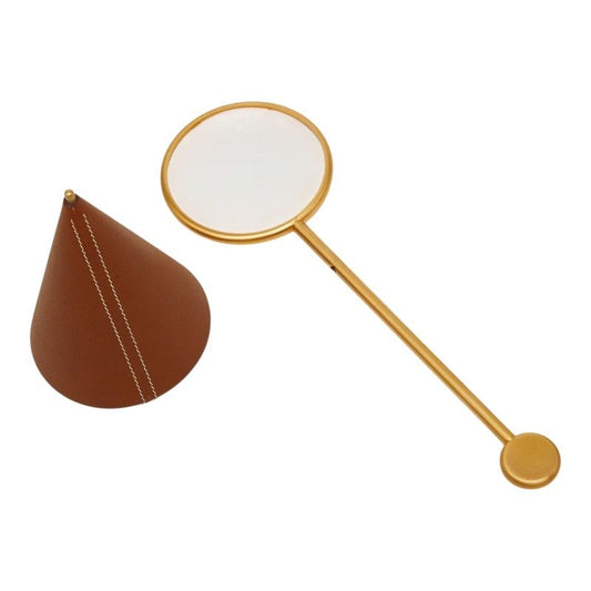 Hermes Equilivre D'hermes Interior Object Ornament Gold Brown Plated Leather