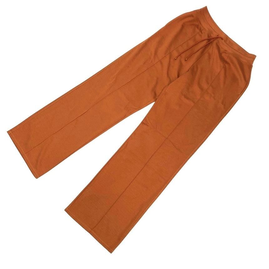Hermes Sweatpants Orange Cotton Silk Vintage New