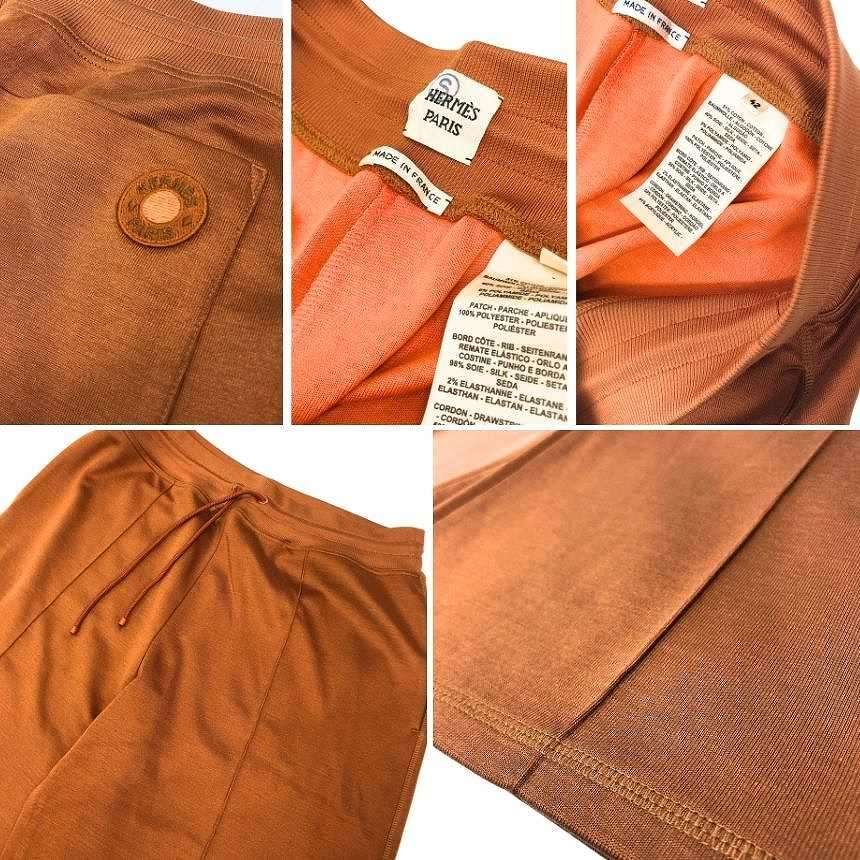 Hermes Sweatpants Orange Cotton Silk Vintage New — view 3