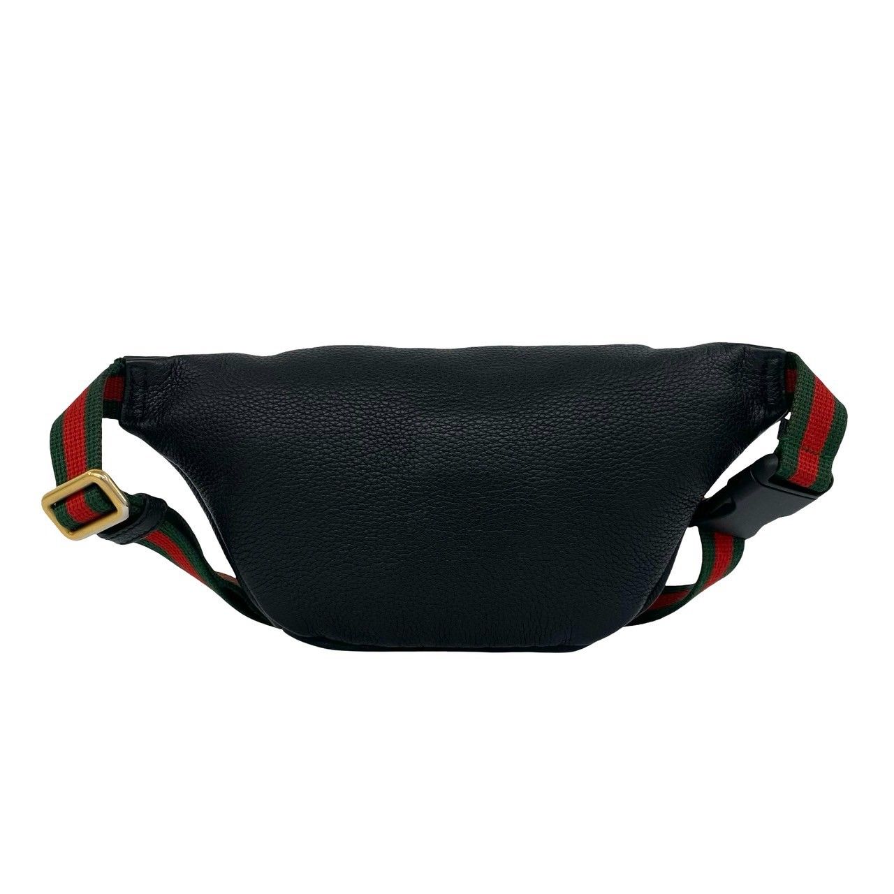 Gucci Print Small Belt Sherry Line Leather Bag Waist Pouch Black — view 3