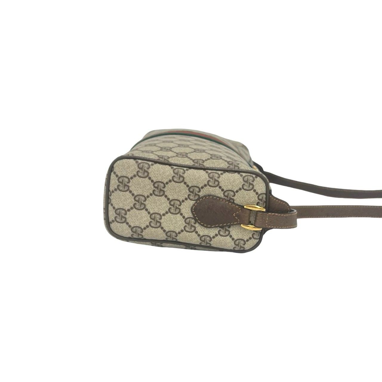 Gucci Vintage Sherry Line GG Logo Pattern Leather Shoulder Bag Pochette Brown — view 6