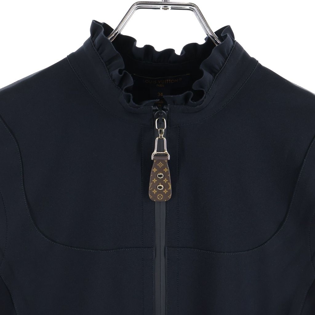 Louis Vuitton Monogram Zip Up Technical QA Sleeveless Dress Black — view 3