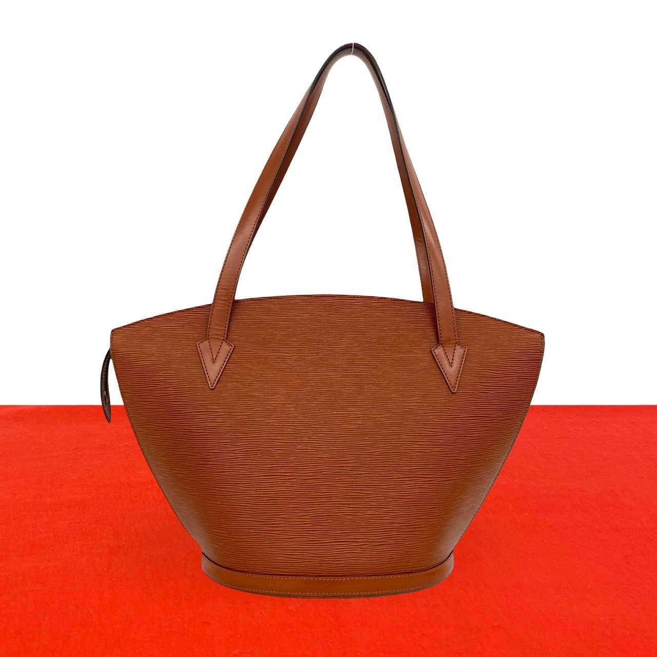 Louis Vuitton Vintage Saint Jacques Epi Leather Tote Shoulder Bag Kenya Brown