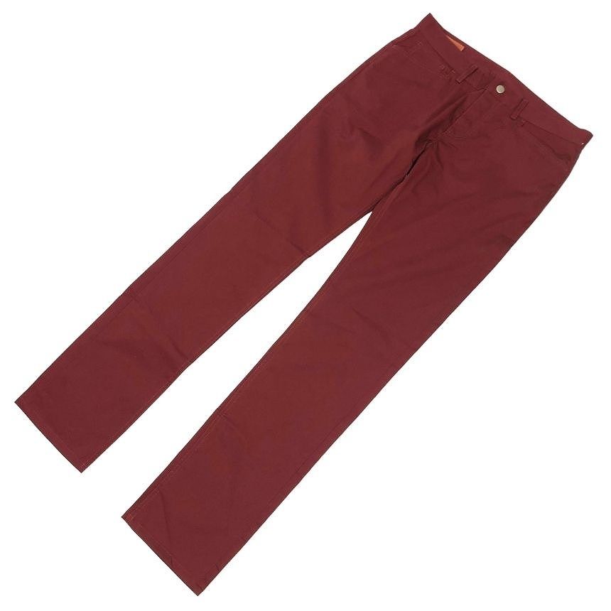 Hermes Cotton Chino Pants Burgundy Vintage