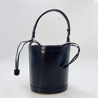 Gucci Bucket Shape Shoulder Bag Interlocking G Logo Vintage Patent Brown — view 2