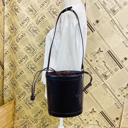 Gucci Bucket Shape Shoulder Bag Interlocking G Logo Vintage Patent Brown — view 5