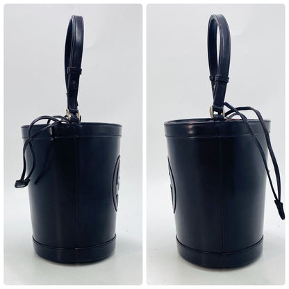 Gucci Bucket Shape Shoulder Bag Interlocking G Logo Vintage Patent Brown — view 7