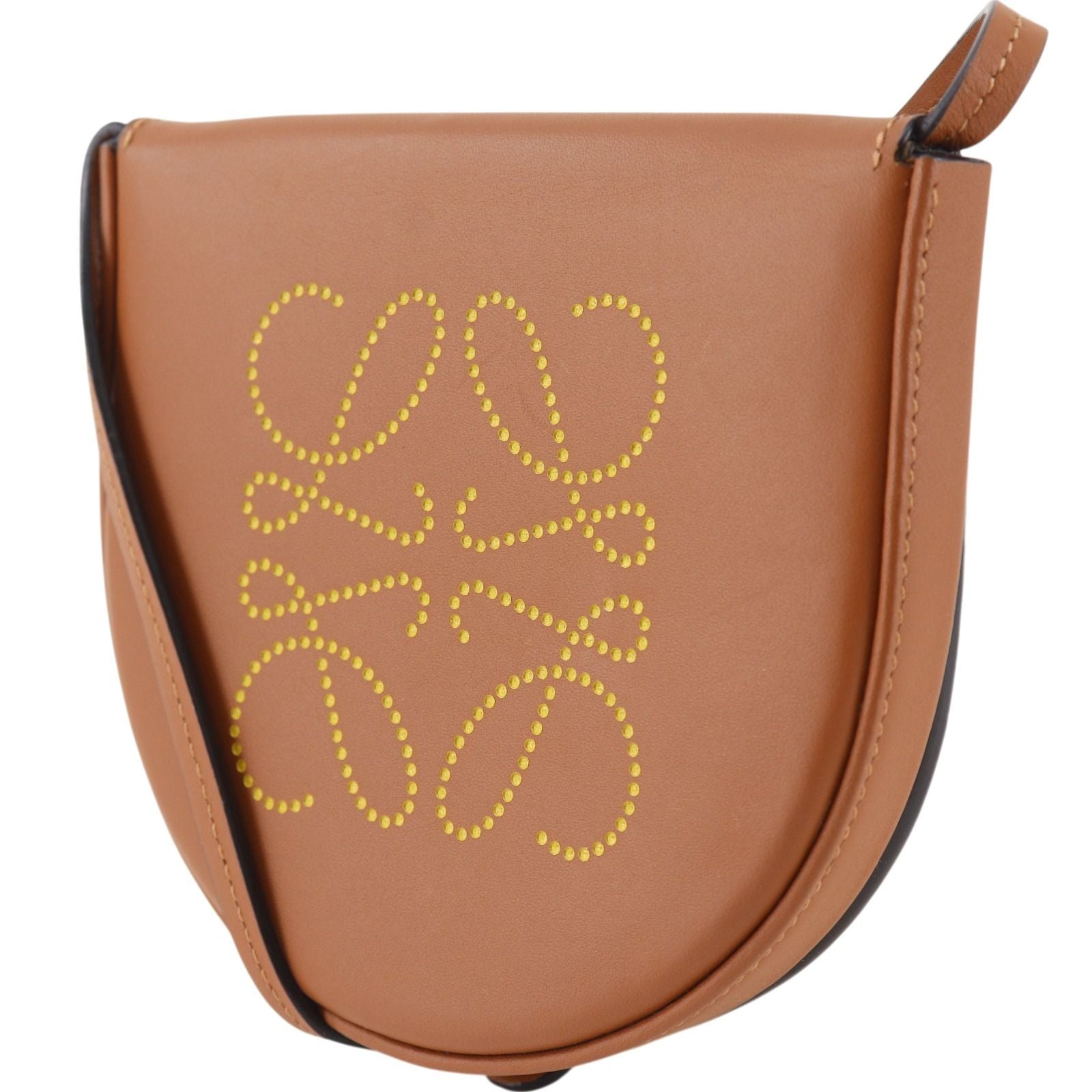 Loewe Small Heel Pouch Pochette Calfskin Brown Shoulder Bag — view 2