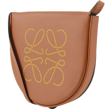 Loewe Small Heel Pouch Pochette Calfskin Brown Shoulder Bag — view 2