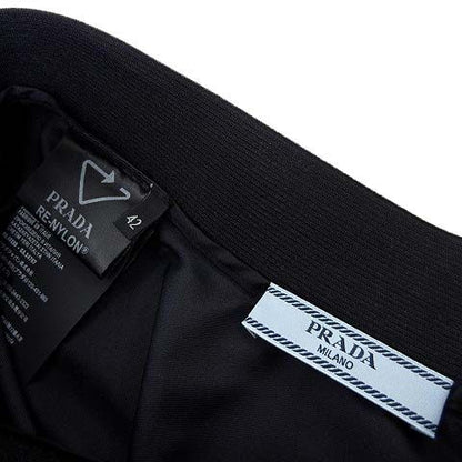 Prada Skirt Re-Nylon Circle with Triangle Logo Pouch Nylon Long L Black 42 — view 5