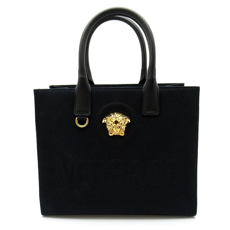 Versace la Medusa Small Canvas Tote Bag