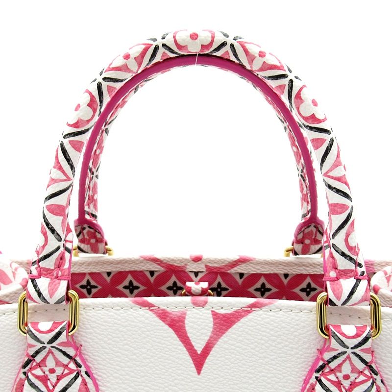 Louis Vuitton On The Go PM Handbag White Pink — view 2