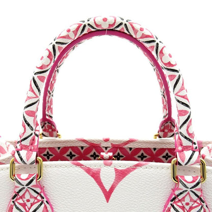 Louis Vuitton On The Go PM Handbag White Pink — view 2