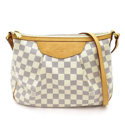 Louis Vuitton Siracusa PM Damier Azur Shoulder Bag White