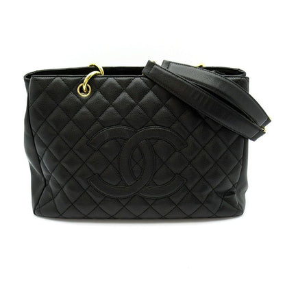 Chanel Grand Shopping Tote Bag GST Caviar Leather Black