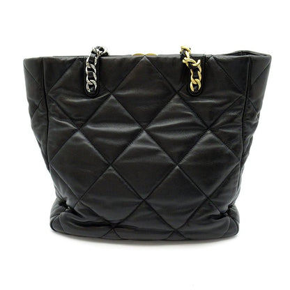Chanel 19 Dixneuf Chain Tote Lambskin Shoulder Bag Black — view 4