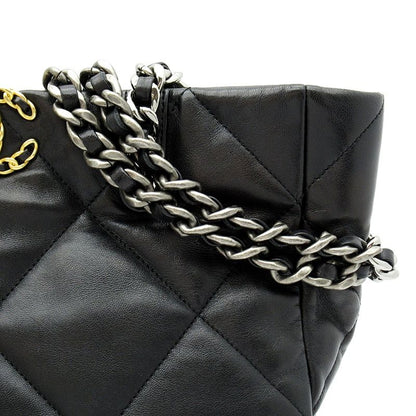Chanel 19 Dixneuf Chain Tote Lambskin Shoulder Bag Black — view 2