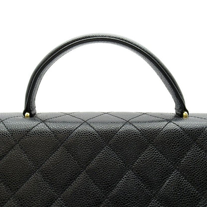 Chanel Quilted Handbag Caviar Leather Black — view 2