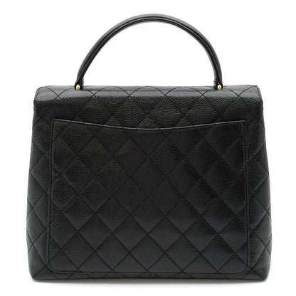 Chanel Quilted Handbag Caviar Leather Black — view 4