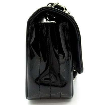 Chanel Chain Shoulder Bag Patent Leather Black — view 5