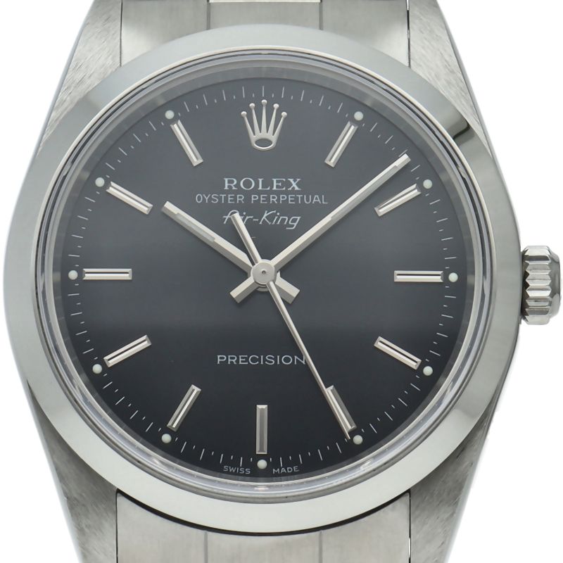 Rolex Air King SS Watch Black