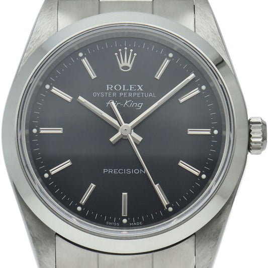 Rolex Air King SS Watch Black
