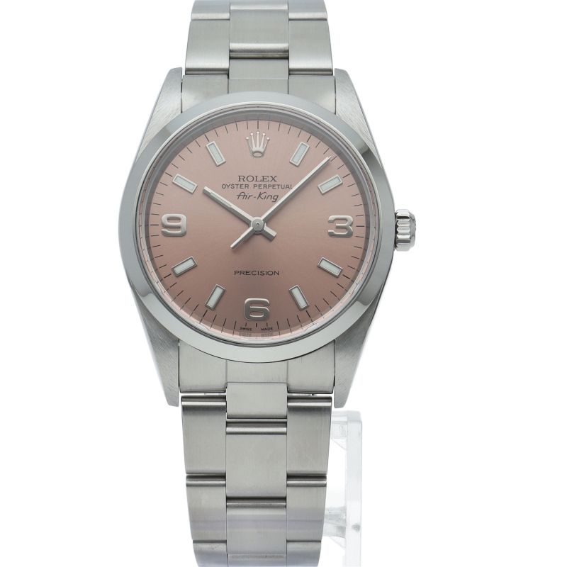 Rolex Air King SS Watch Pink — view 2