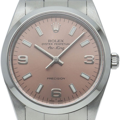Rolex Air King SS Watch Pink