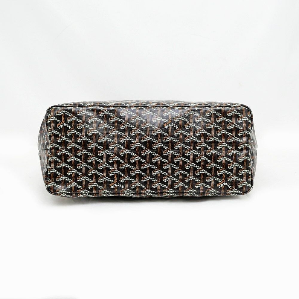 Goyard Saint Louis PM Black Leather Tote Bag — view 5